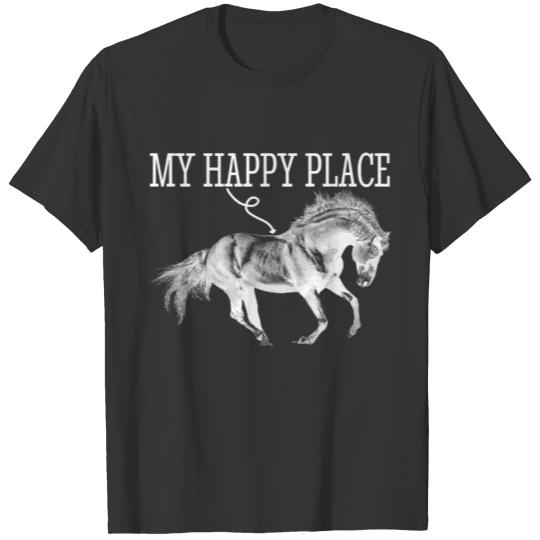 My Happy Place Horse Back T Shirts