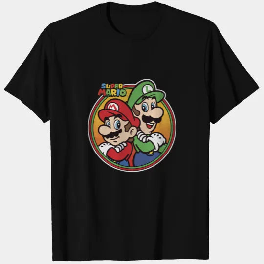 Nintendo Super Mario & Luigi Brothers Circle Graph T Shirts