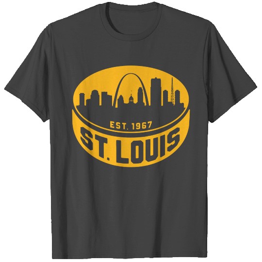 St Louis Missouri Mo Skyline Vintage Ice Hockey St T Shirts