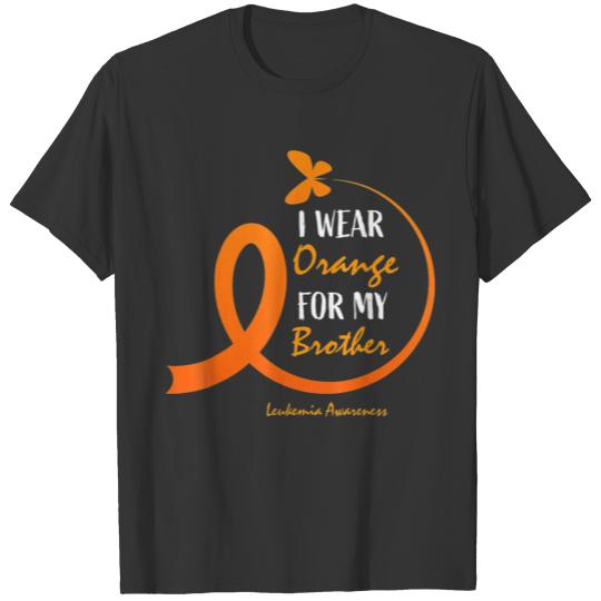 Women Men I Wear Orange For My Brother Leukemia T Shirts