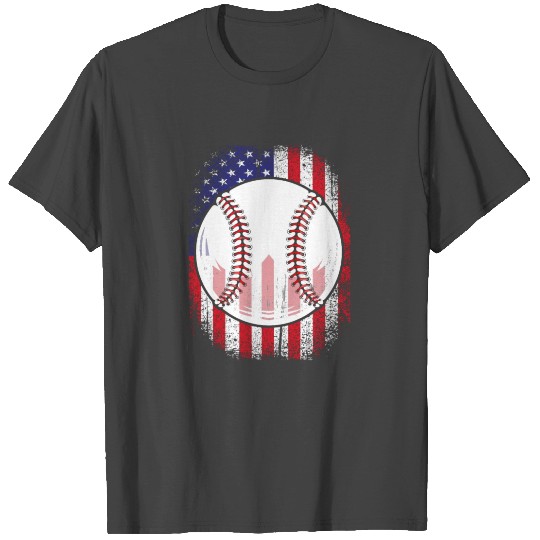 4th Of July Vintage American Flag Baseball T Shirts