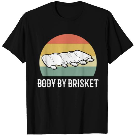Retro BBQ Party Chef Grilling Body By Brisket T Shirts