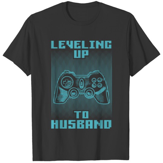 Leveling Up To Husband Funny Bachelor Party Gift T-shirt