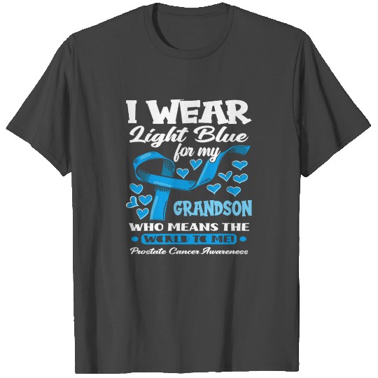 Wear Light Blue Grandson Prostate Cancer Awareness T Shirts