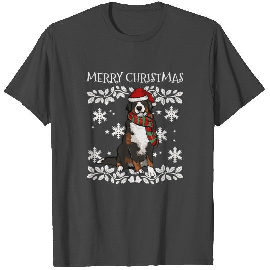 Merry Christmas Ornament Bernese Mountain Dog Xmas T Shirts