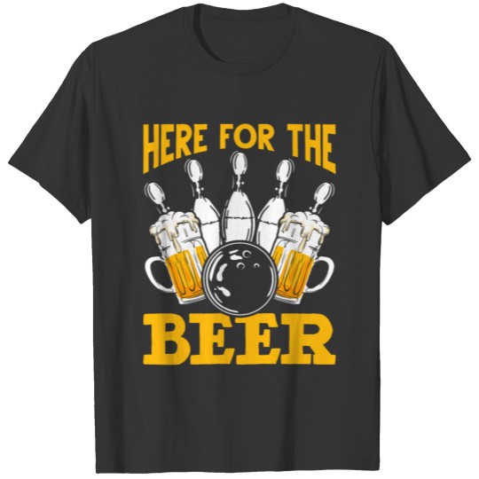 Bowling Player and Beer Drinker Joke Sports T-shirt