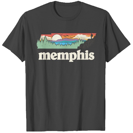 Memphis Tennessee Outdoors Retro Nature Graphic T Shirts