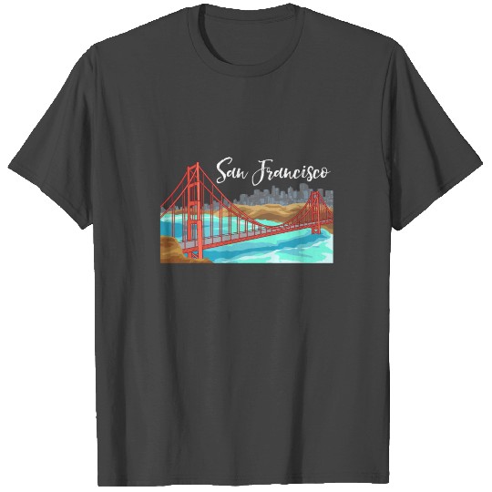 Tourist - Golden Gate Bridge - San Francisco T Shirts