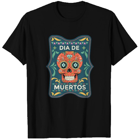 Day of the Dead, Sugar Skulls Face T Shirts