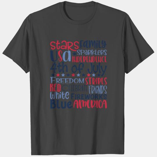 4th of July Subway Art T Shirts