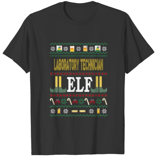 Laboratory Technician Elf Funny Christmas GiftGift T-shirt