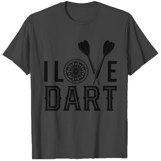 I Love Dart Team Player Darts Lover T Shirts