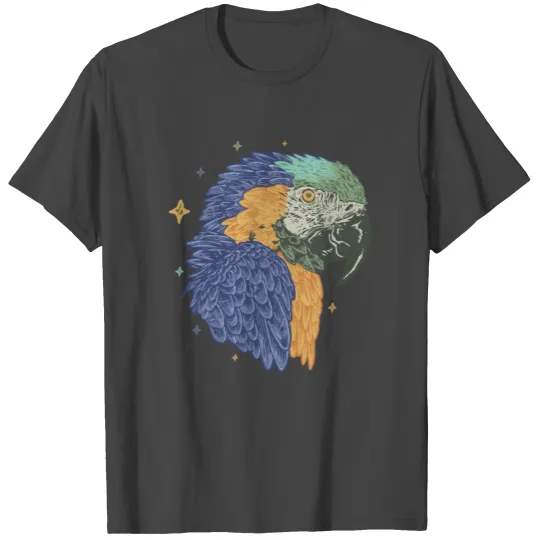 blue yellow macaw parrot T Shirts