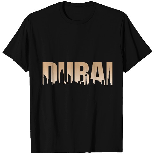 Dubai Typography Skyline City Metropole Vacations T Shirts