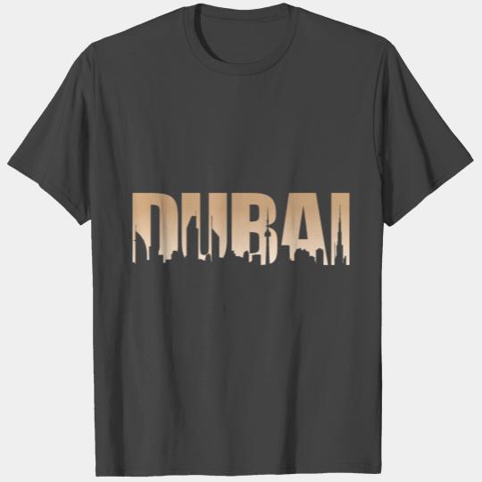 Dubai Typography Skyline City Metropole Vacations T Shirts