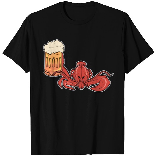 Lobster Beer Crawfish Seafood T Shirts