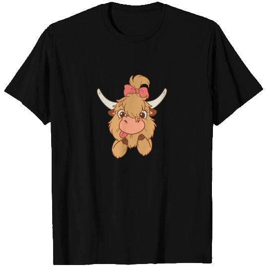 Highland Cow Longhorn Cattle Farmer T Shirts
