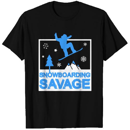 Snowboarding Savage Kids Cool Youth Freestyle Snow T Shirts