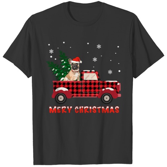 Bull French Christmas Truck Tree Mom Dad Dog GiftG T Shirts