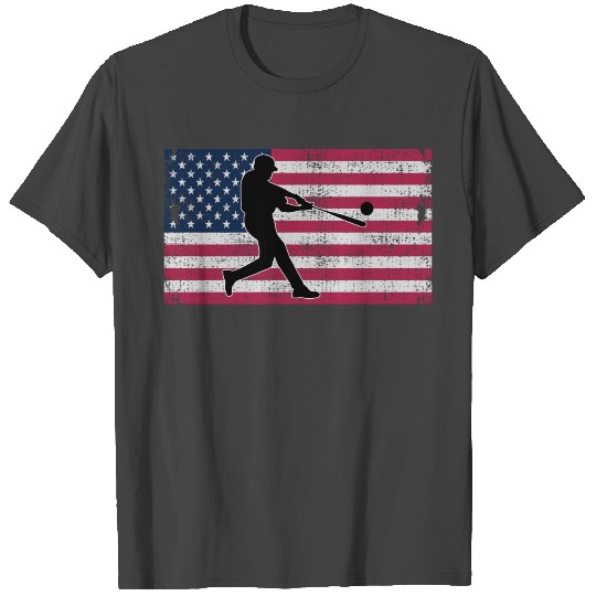 Vintage American Flag Baseball 4th Of July T Shirts