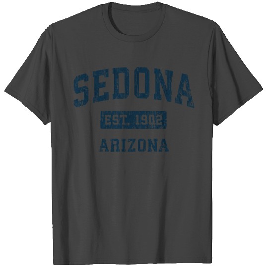 Sedona Arizonna Az Vintage Sports Design Navy Print T Shirts