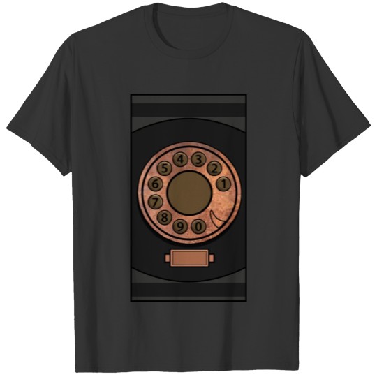 Retro Telephone Vintage Rotary Phone Dial On T-shirt