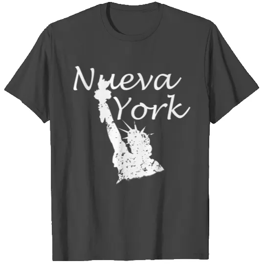 Nueva York Spanish New York Distressed Graphic Wh T Shirts