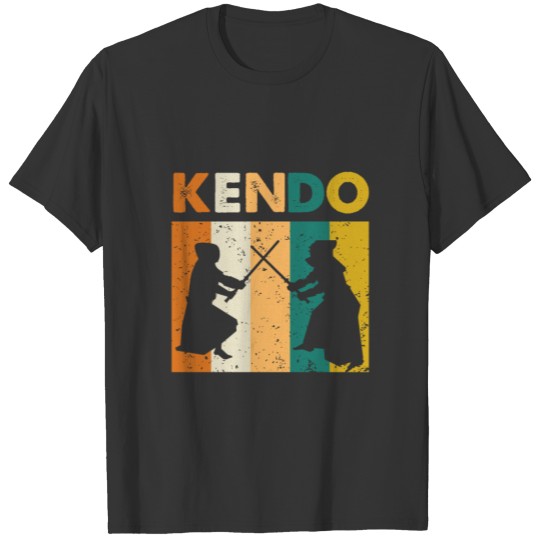 Kendo Vintage Samurai Retro Japan Bogu Shinai Gift T Shirts