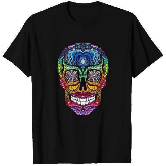 Skull Carnival Floral Print T Shirts