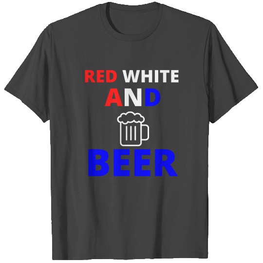 red white and beer T Shirts