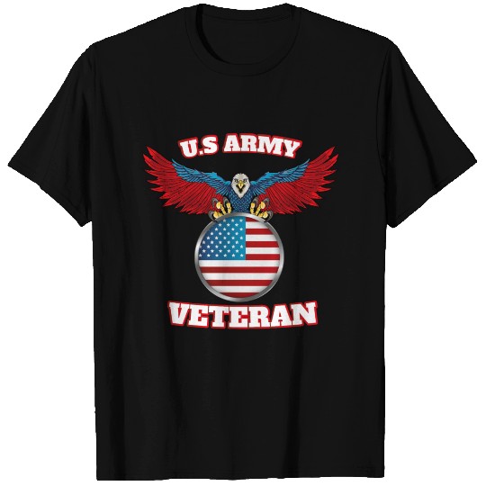 US Army Veteran Day Flag Eagle Independence Day T Shirts