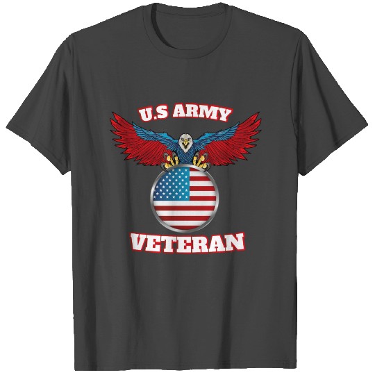 US Army Veteran Day Flag Eagle Independence Day T Shirts