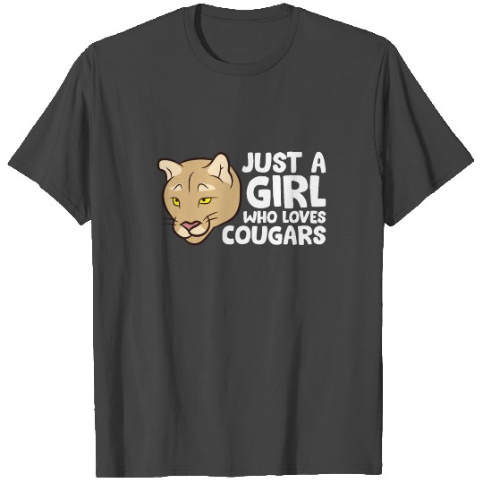 Cougars Girl Just a Girl Who Loves Cougar T Shirts