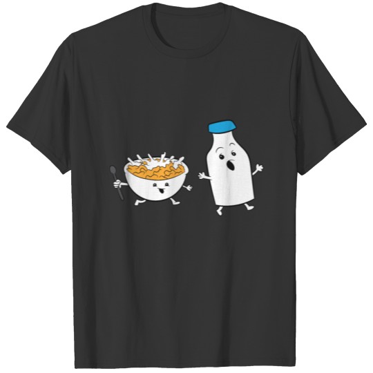 Cereal Chasing Milk Cornflakes Breakfast Cereal T Shirts