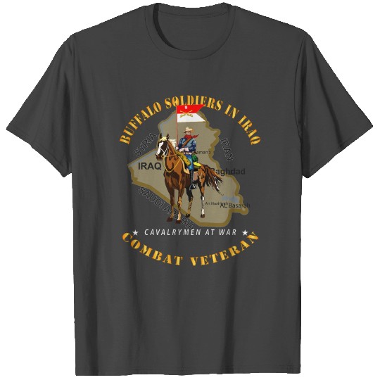Buffalo Soldiers in Iraq Cavalrymen at War 9th Cav T Shirts