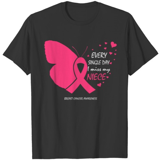 I Wear Pink In Memory Of My Niece Breast Cancer Aw T-shirt