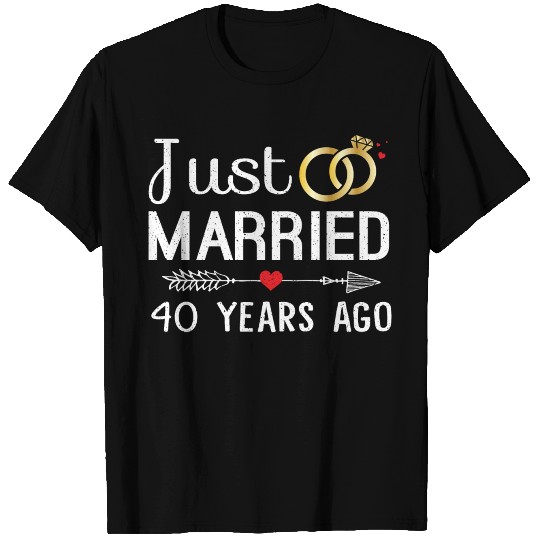 Just Married 40 Years Ago 40th Anniversary Gift T Shirts