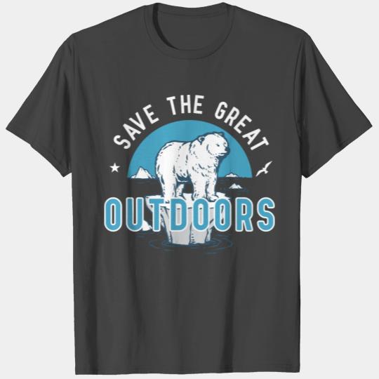 Save The Outdoors - Polar Bear North Pole T Shirts