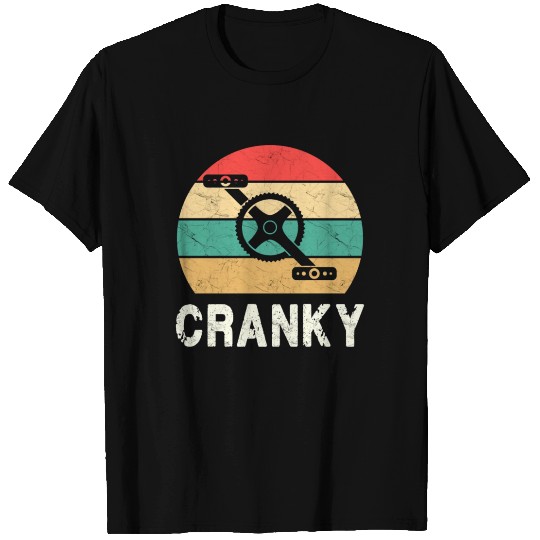 Cranky - Funny Cyclist Retro Sunset T Shirts