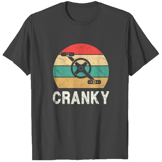 Cranky - Funny Cyclist Retro Sunset T Shirts