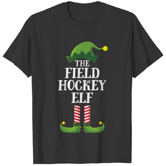 Field Hockey Elf Matching Family Group Christmas P T Shirts