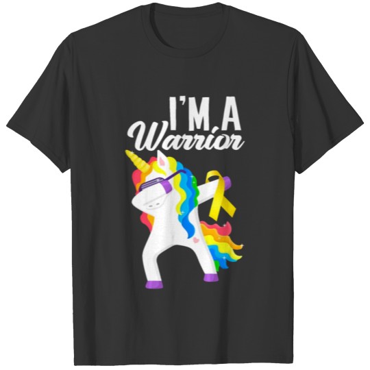 I'm A Warrior Childhood Cancer Warrior Unicorn T-shirt