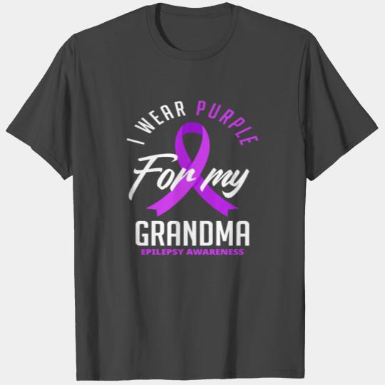 I Wear Purple For My Grandma Epilepsy Awareness T Shirts