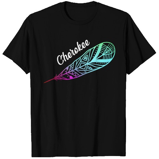 Cherokee Feather Native American Indian Gift T Shirts