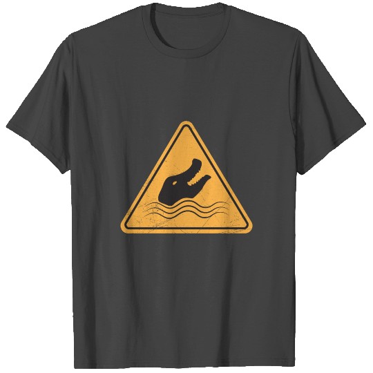 Traffic Sign Alligators Danger Gift Idea T Shirts
