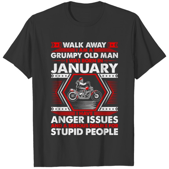 Grumpy Old Man Born In January Tshirt T-shirt