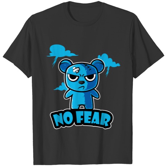 Fierce Strong Cute Wild Animal Blue Bear T-shirt