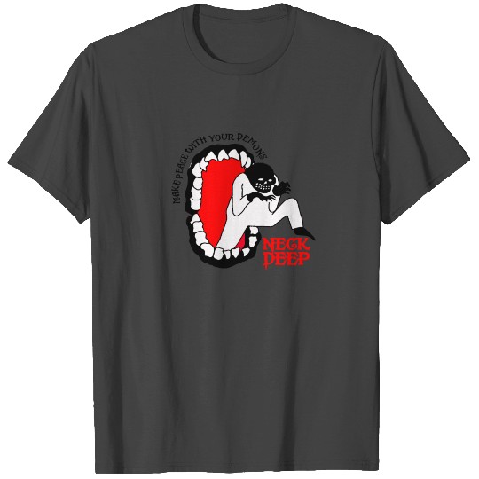 Neck Deep Merch Peace Demons Grey T Shirts
