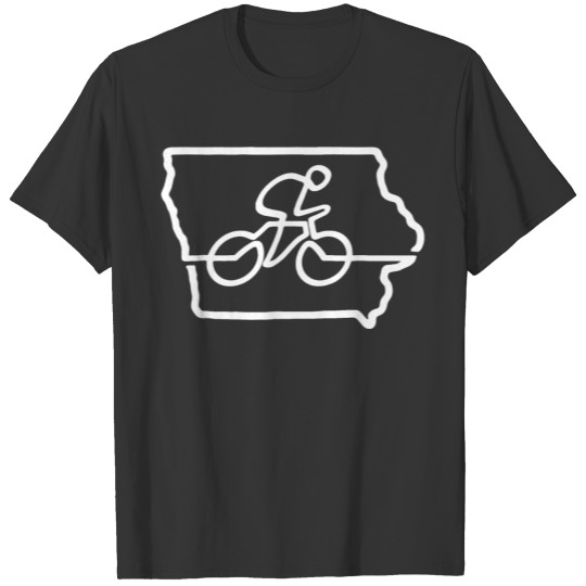 Bicycle Iowa Cycling Cyclist Gift Bike Road Racing T-shirt