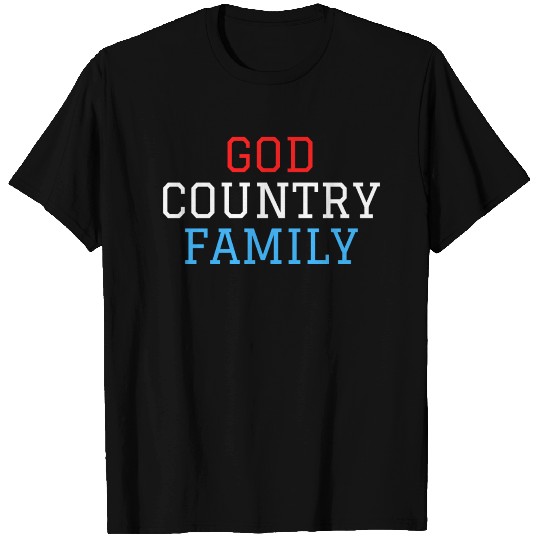 GOD COUNTRY FAMILY (Red, White, and Blue) T Shirts